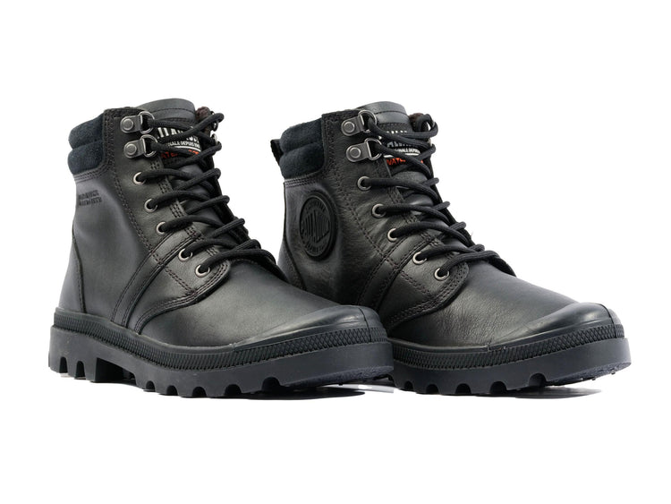 Pallabrousse Sc Wp + Black - Scarpe Stringate Profilo Alto Uomo Nere PAS08841-008-M  PALLADIUM 