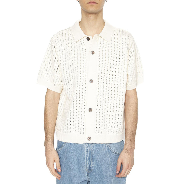 Dez Sweater Shirt Unblechaed - Camicia in Maglia Maniche Corte Uomo Beige 151000106-UBL  OBEY 