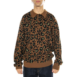 L/S Arlo Polo Camo Leo Jacquard, Tamarind / Black - Maglione Uomo Multicolore I034032.2H4XX  CARHARTT WIP 