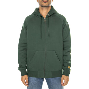 Hooded Chase Jacket Sycamore Tree / Gold - Felpa con Cappuccio Uomo Verde I033664.2CXXX  CARHARTT WIP 