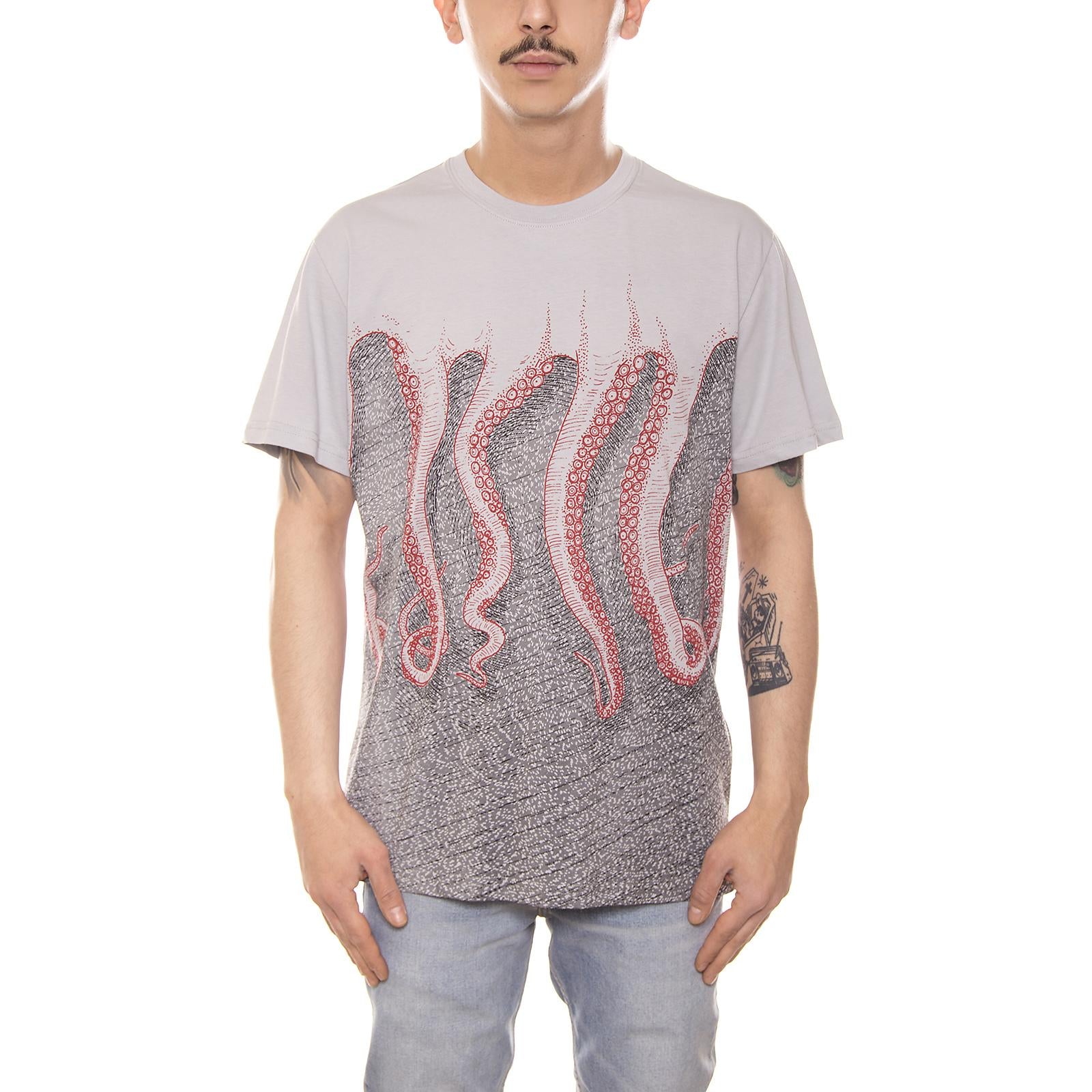 OCTOPUS CNC TEE RED ICE GREY 80666_4  OCTOPUS 
