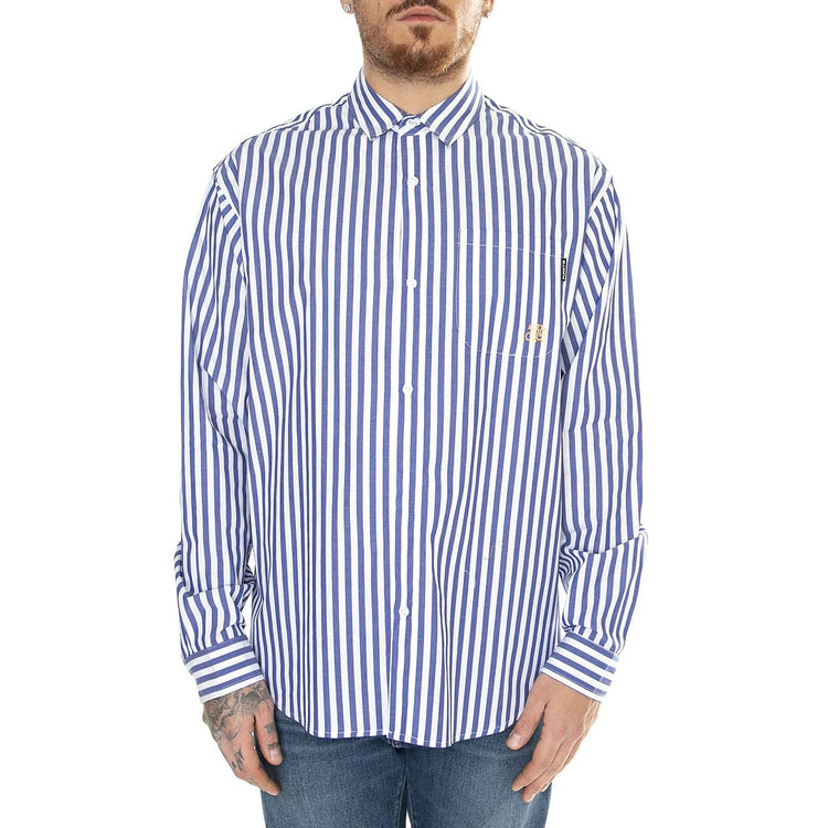 Classic Tune Shirt Blu - Camicia Uomo Blu FNKSS24-40312  FUNKY 