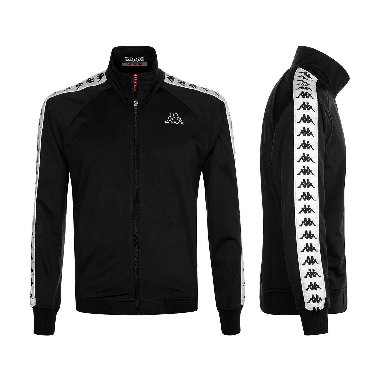 BANDA ANNISTON SLIM MAGLIA FELPATA Black-White 80987_4  KAPPA 