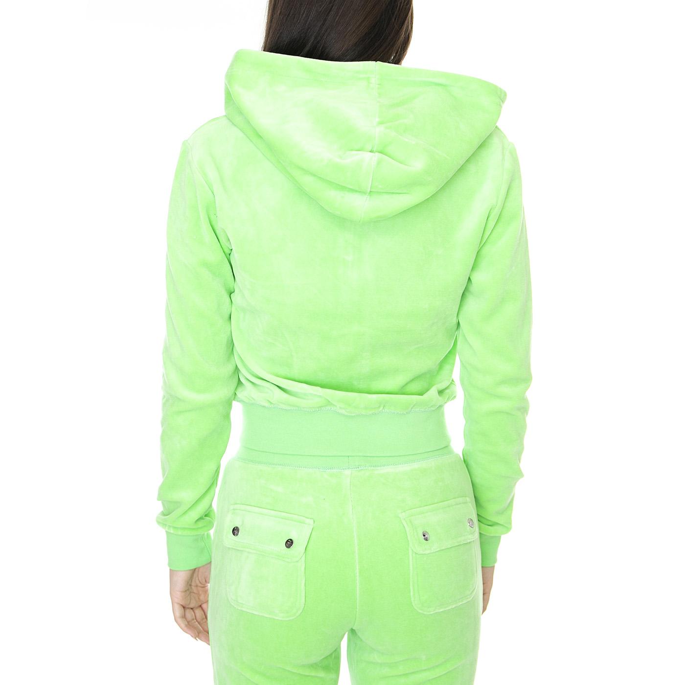 Cotton Rich Robertson Hoodie Summer Green - Felpa con Cappuccio e Zip Donna Verde JUCJCCA221001-SUM  JUICY COUTURE 