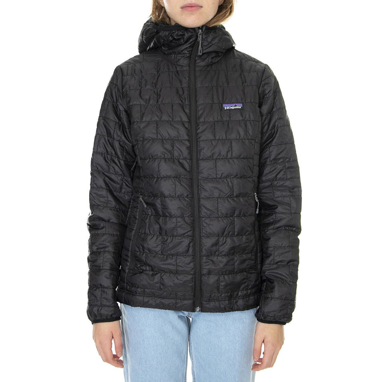 W's Nano Puff Hoody Black - Giacca Invernale con Cappuccio Donna Nera 84227-BLK  PATAGONIA 