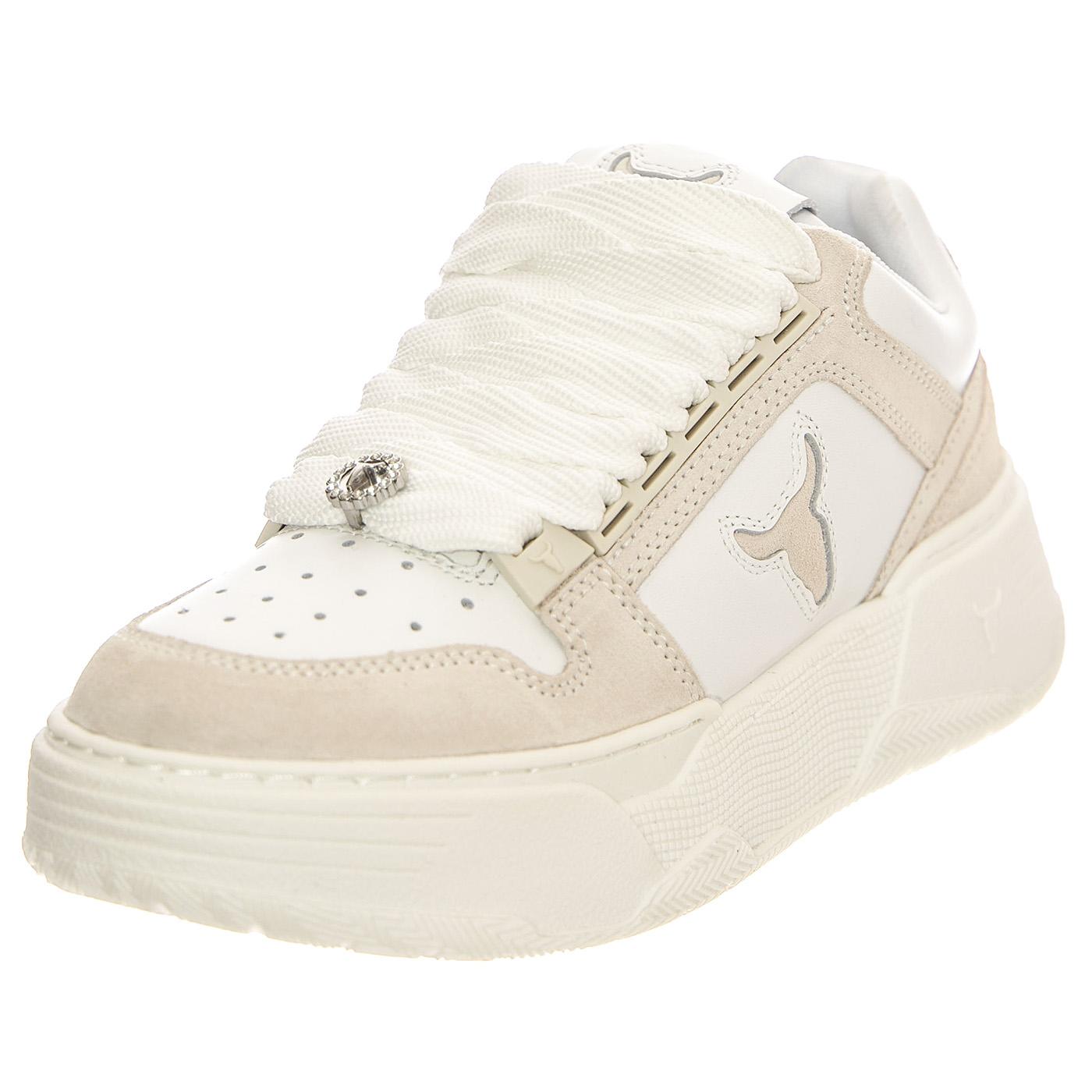 Awaken White Leather Blonde Cow Suede - Scarpe Donna Bianche WSPAWAKEN-WHTBLD  WINDSOR SMITH 