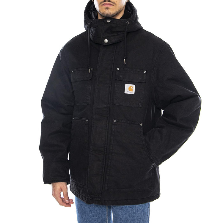 Ambel Coat Black / Black - Giacca con Cappuccio Uomo Nera I035616.00E06  CARHARTT WIP 