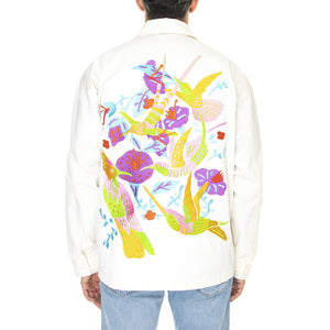 Contrast Shirt Jacket Unbleached - Giacca Estiva Uomo Bianca 121160042-UBL  OBEY 