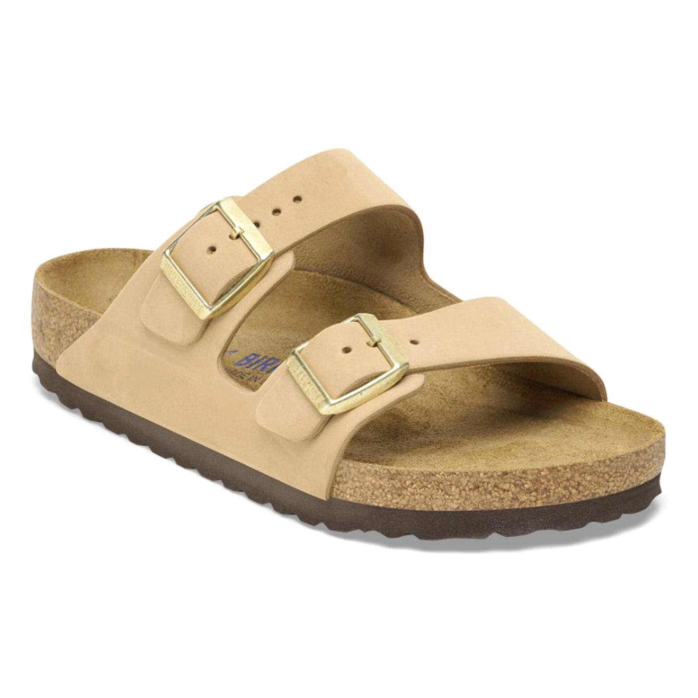 Arizona SFB sandcastle, Nubuck Leather - Sandali Donna Beige 1019016  BIRKENSTOCK 