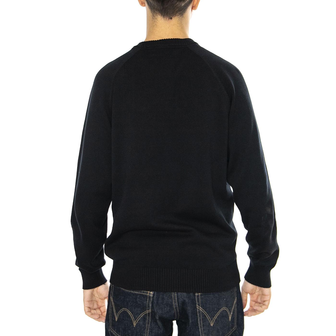 Clean Raglan Sweater Black - Maglione Uomo Nero 112355670-BLACK  LEE 
