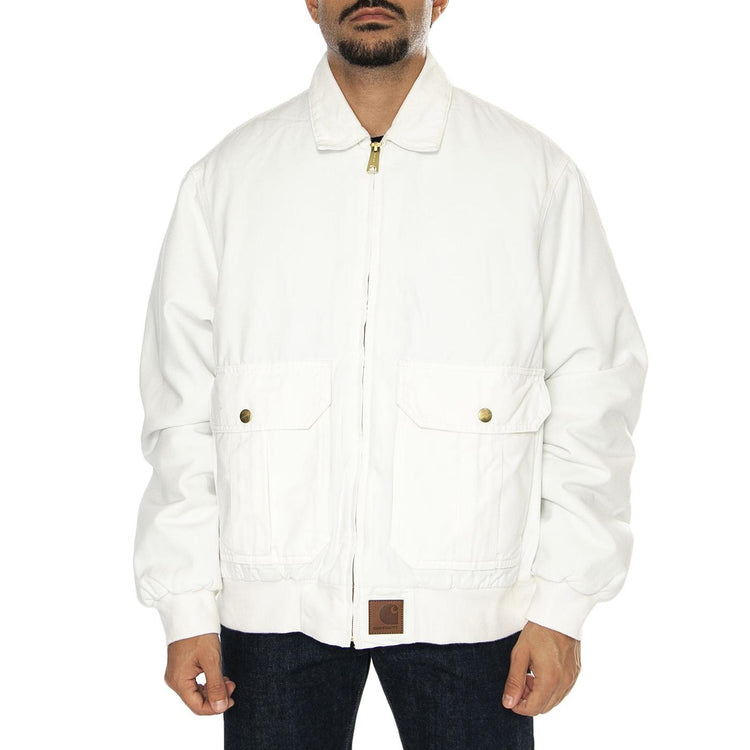 Stanton Jacket Wax / Wax stone washed - Giacca Uomo Bianca I033826.0DJ06  CARHARTT WIP 