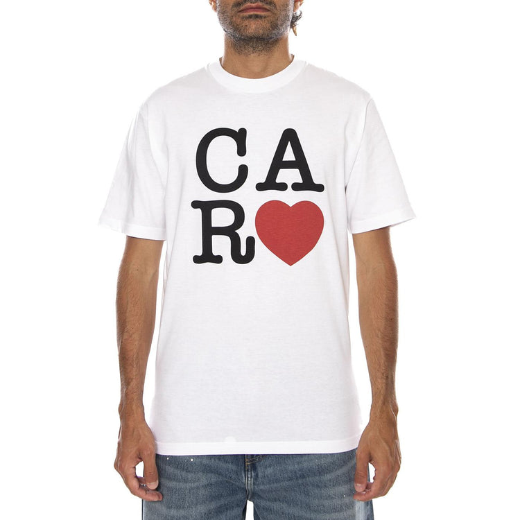 S/S I HARTT T-SHIRT WHITE - Maglietta Girocollo Uomo Bianca I037538 02XX CARHARTT WIP 