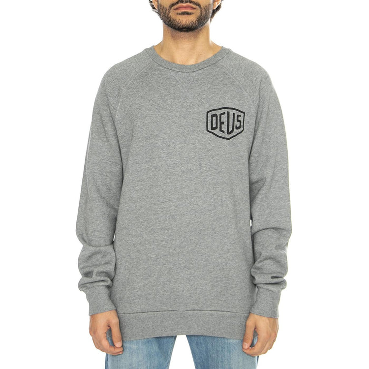 Tokyo Address Crew Grey Marle - Felpa Girocollo Uomo Grigia T_DMW48259E  DEUS EX MACHINA 