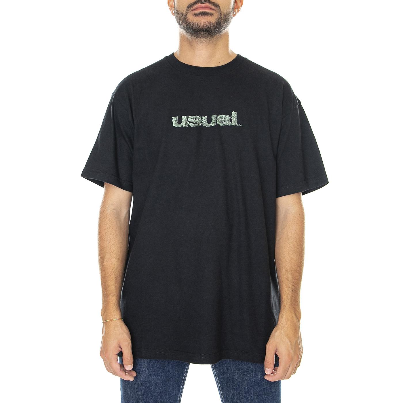 Dionea T-Shirt Black - Maglietta Girocollo Uomo Nera 262819_1  USUAL 