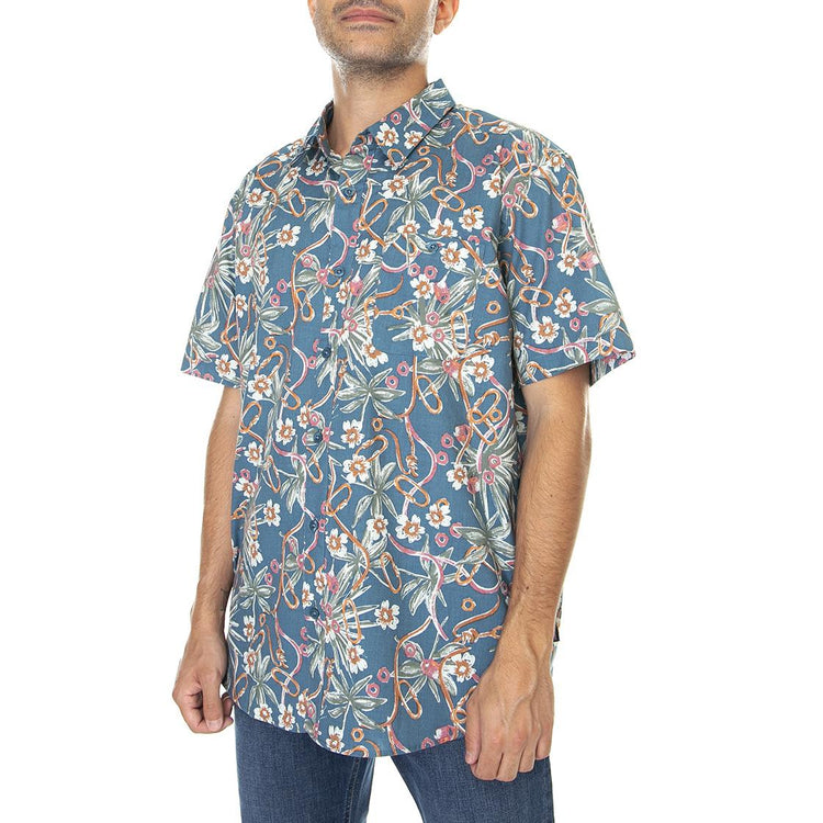 M's Go To Shirt Dirt Bags Multi: Abalone Blue Shirt XS 52691-DIMB  PATAGONIA 