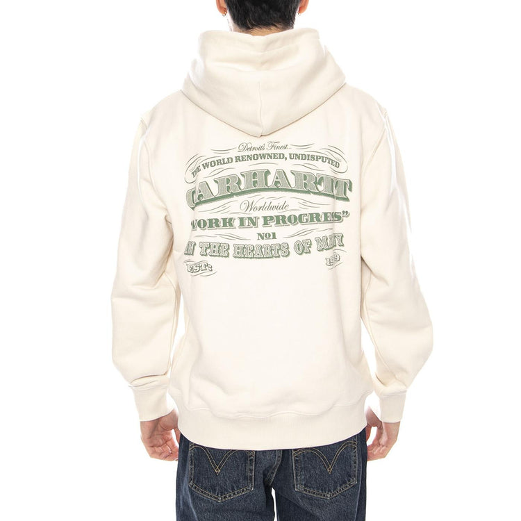 Hooded 3 One 3 Sweat -- Felpa Uomo Cappuccio Ecrù I035645.1NGXX . CARHARTT WIP 