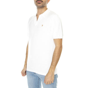 Purcell SS Knitted Polo - Polo Uomo Bianca F4GSD063-280  FARAH 