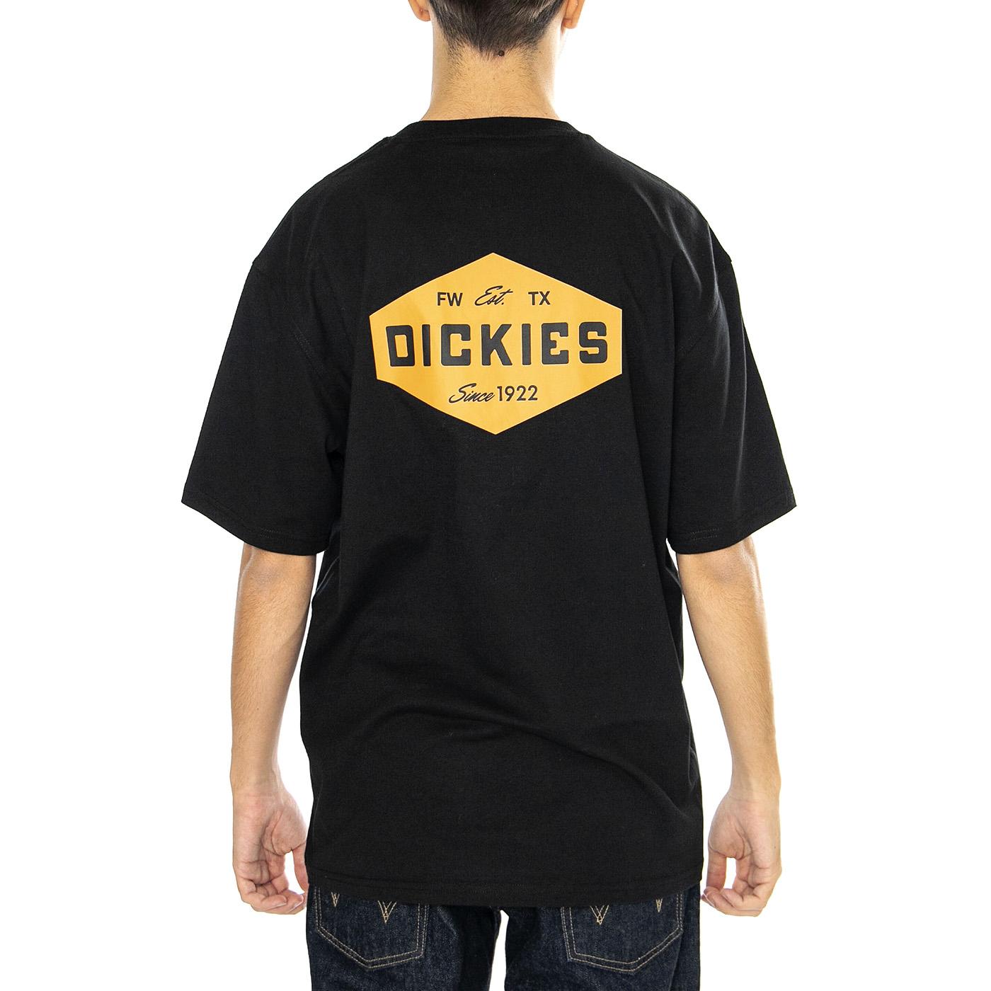 Dickies Emblem Tee SS Black - Maglietta Girocollo Uomo Nera DK0A863EBLK1  DICKIES 