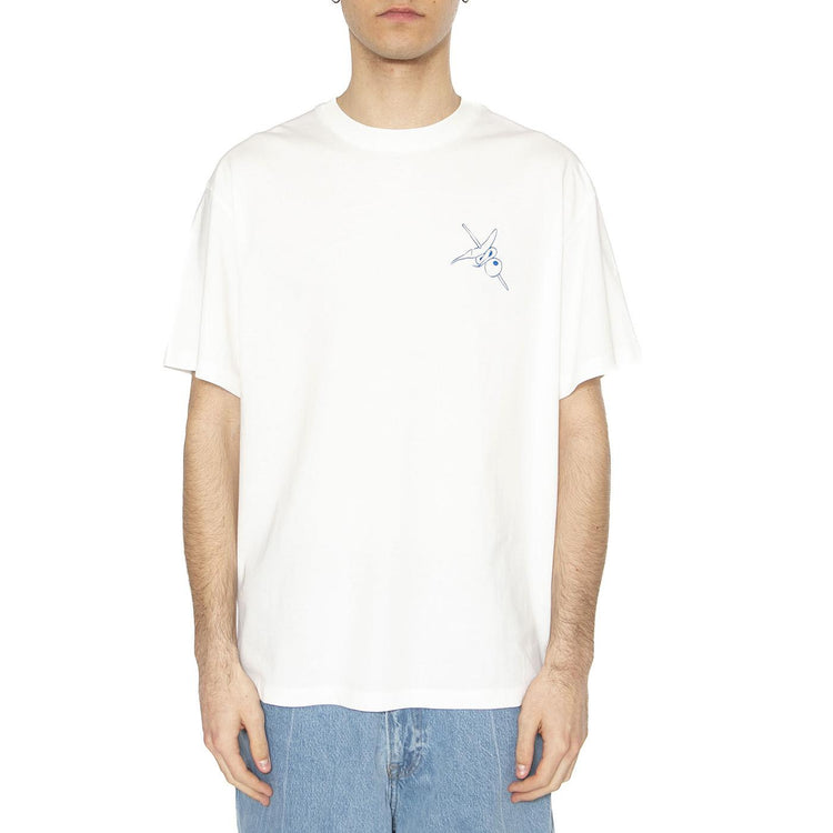 Chiringuito Aaron Tee White - Maglietta Girocollo Uomo Bianca MTS00444-WHITE  THINKING 