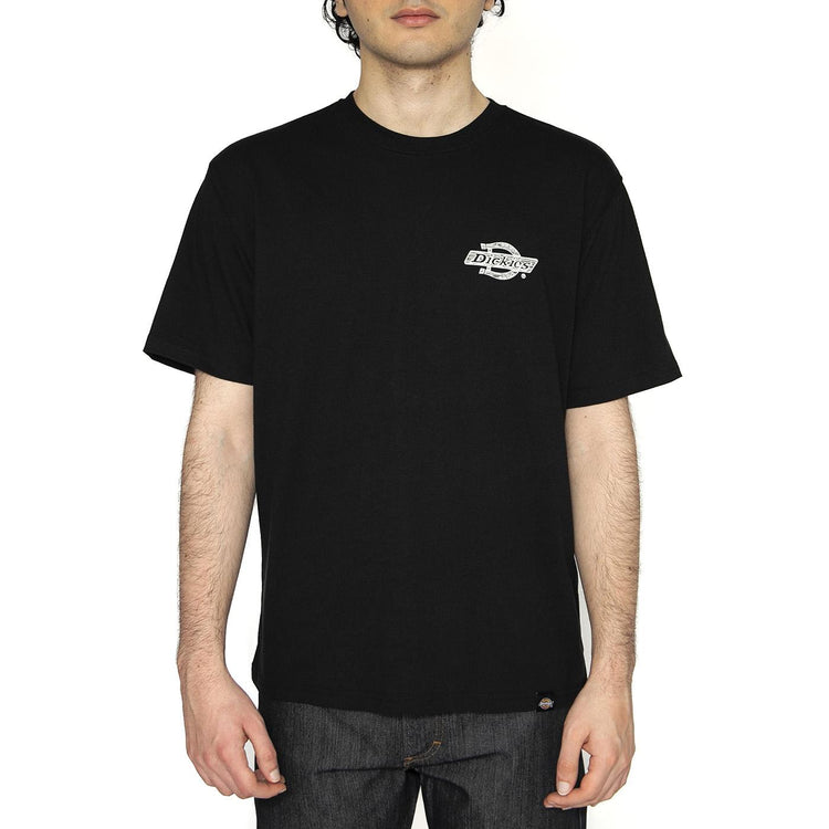 Wood Logo Tee Black - Maglietta Girocollo Uomo Nera DK0A4ZATBLK1  DICKIES 