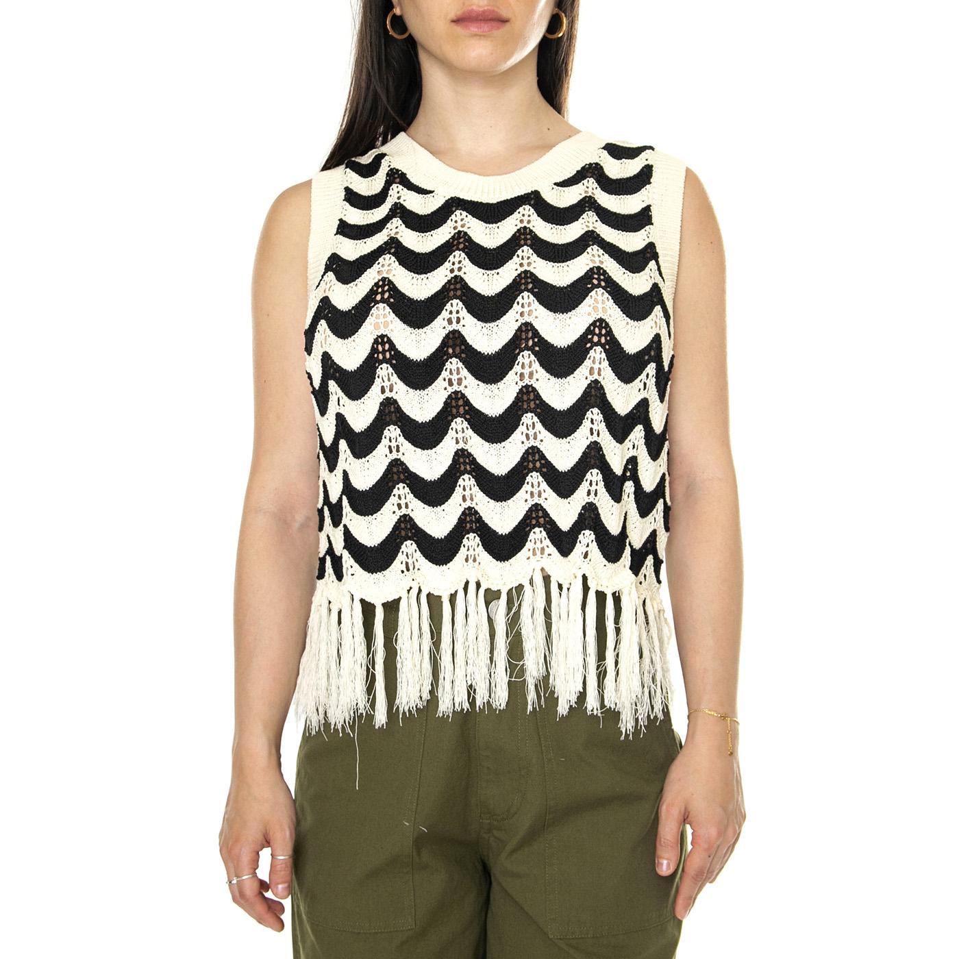 Top punto con flecos Zigzag - Top Donna Multicolore 41W/10700  WILD PONY 