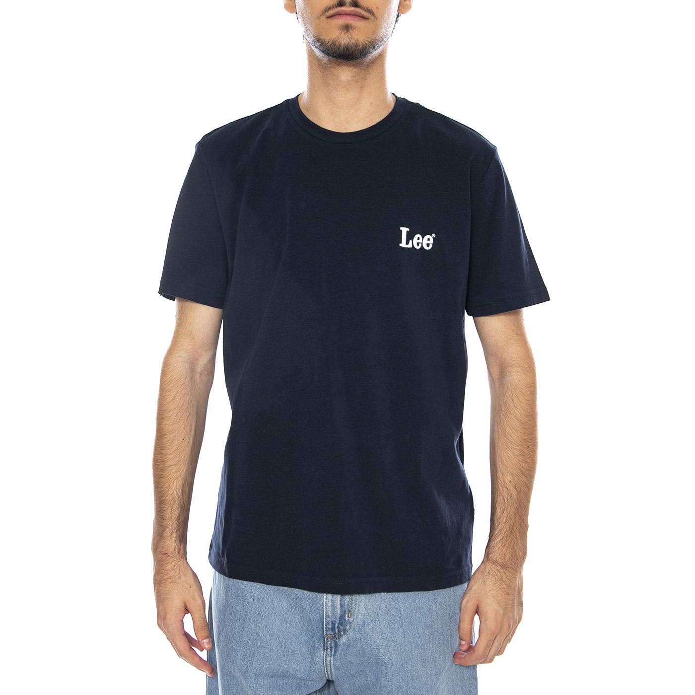 SS Small Log Tee Rivet Navy - Maglietta Girocollo Uomo Blu 112370502  LEE 