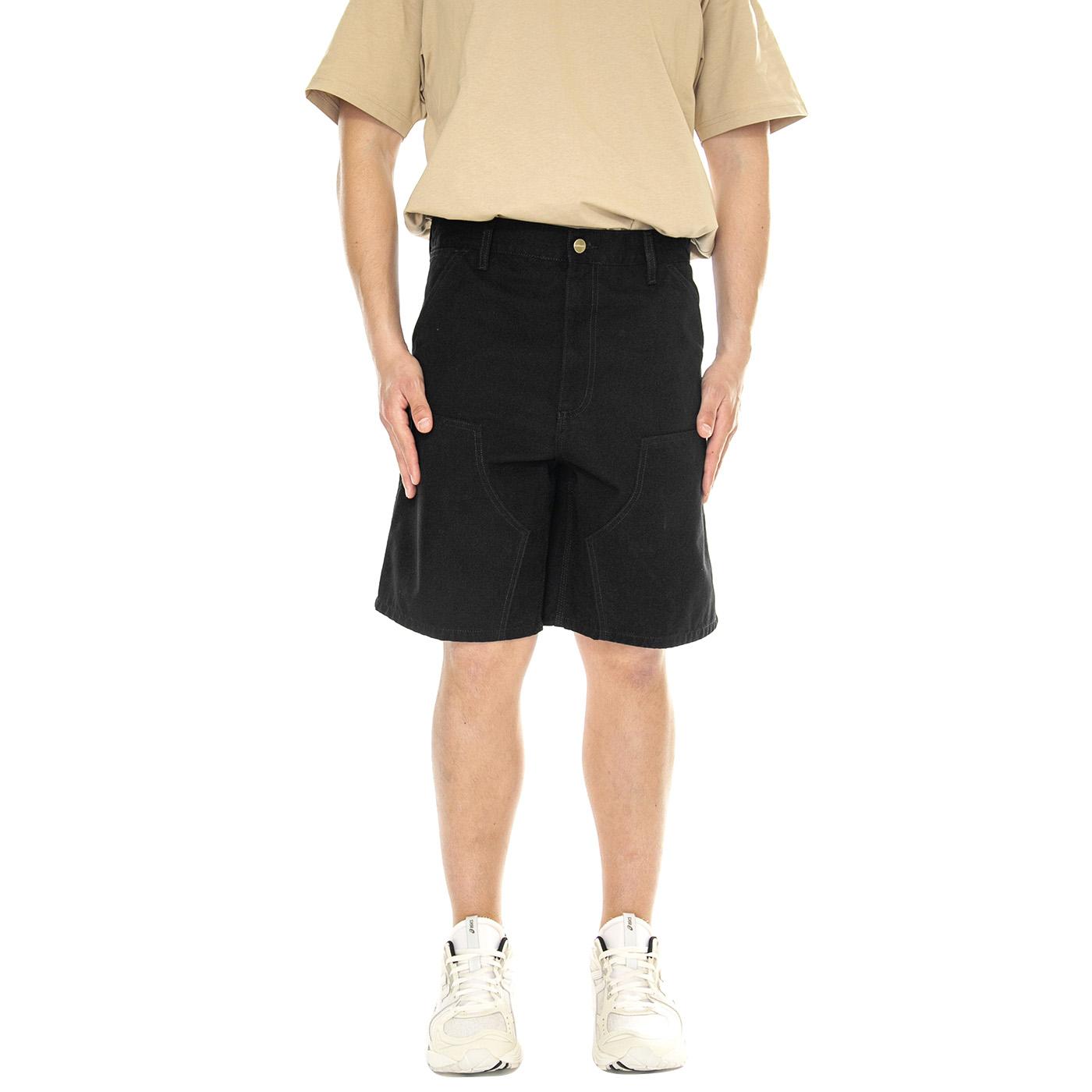 Double Knee Short Black /rinsed - Bermuda Uomo Neri I033118.8902  CARHARTT WIP 
