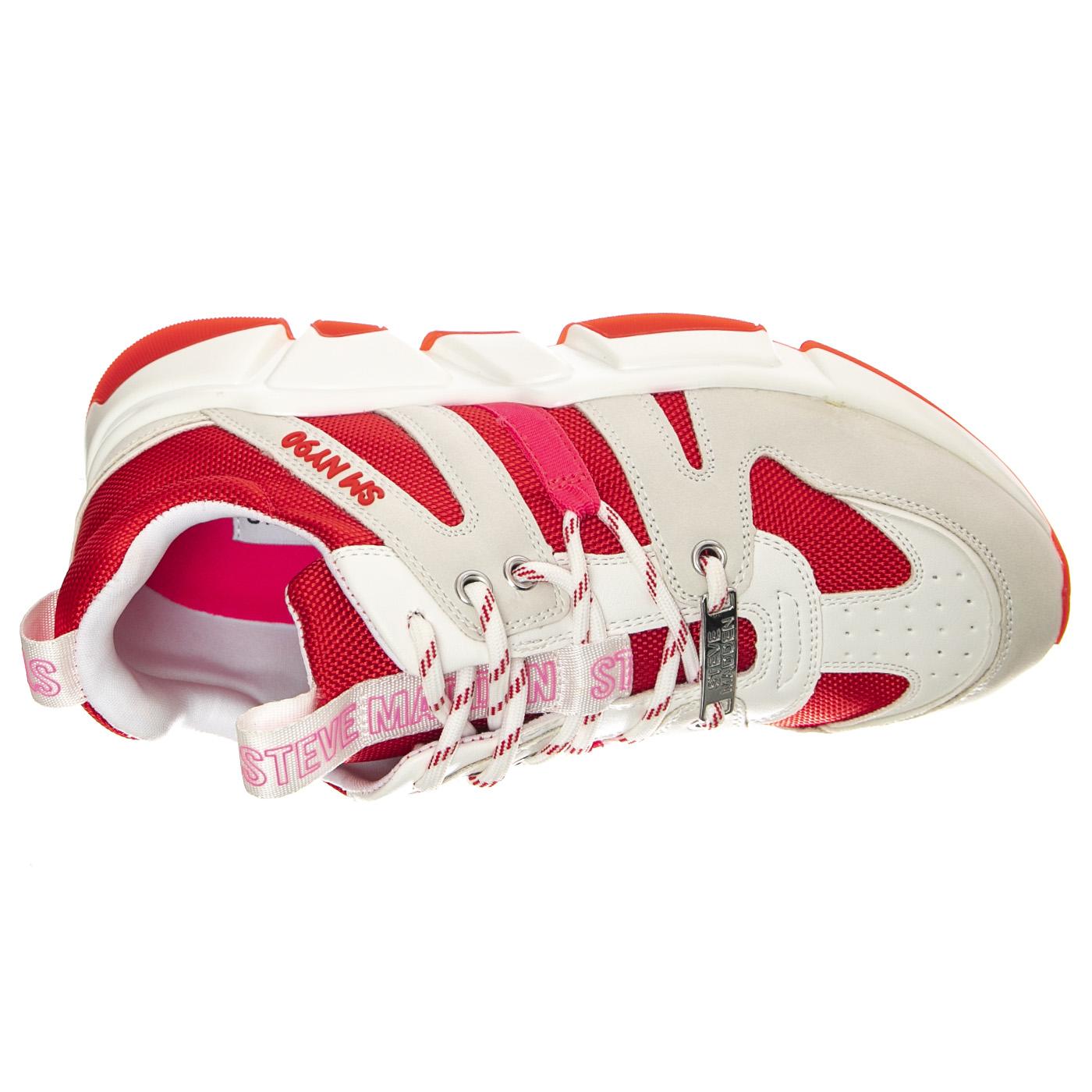 Gamegirl White / Red - Scarpe Stringate Profilo Basso Donna Bianche / Rosse SMPGAMEGIRL-WHT  STEVE MADDEN 