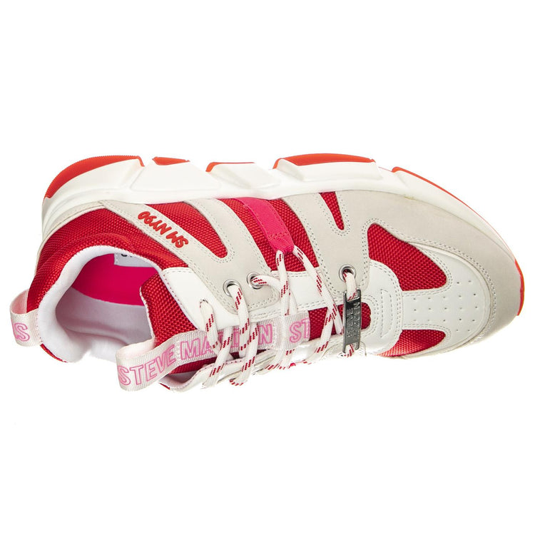 Gamegirl White / Red - Scarpe Stringate Profilo Basso Donna Bianche / Rosse SMPGAMEGIRL-WHT  STEVE MADDEN 