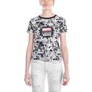 WM MARVEL WOMEN BABY T-SHIRT - Black VA3QXUBLK  VANS 