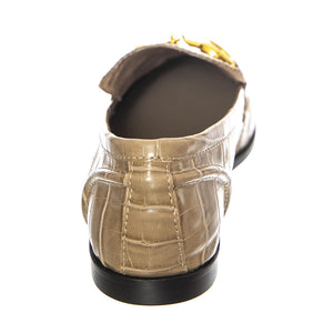 W' Velviteen Dark Sand Croco - Mocassini Donna Marroni JCSJCD-131-1-23-DAR  JEFFREY CAMPBELL 