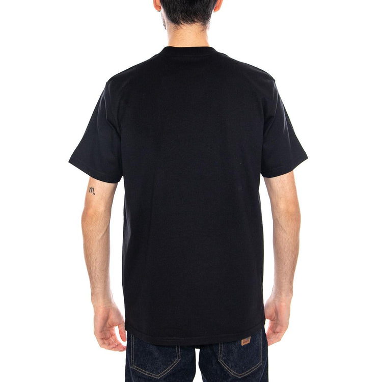 S/S University Script T-Shirt Black / White - Maglietta Girocollo Uomo Nera I036110 0D2XX CARHARTT WIP 