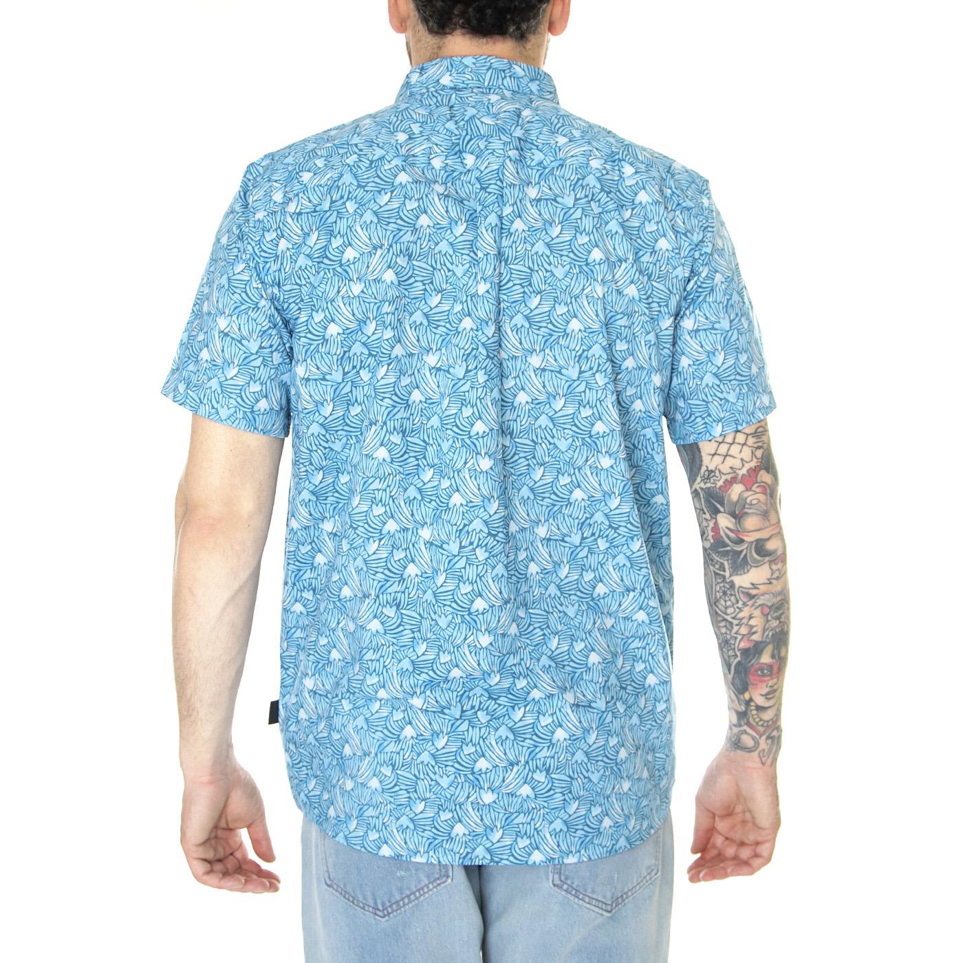 M's Go To Shirt Block Party Lago Blue - Camicia Maniche Corte Uomo Blu 52691-BPLA  PATAGONIA 