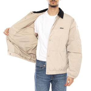 Whispers Jacket Feather Grey / Multi -- Giacca Uomo Grigio Chiaro / Multicolore 121800548 GYM OBEY 