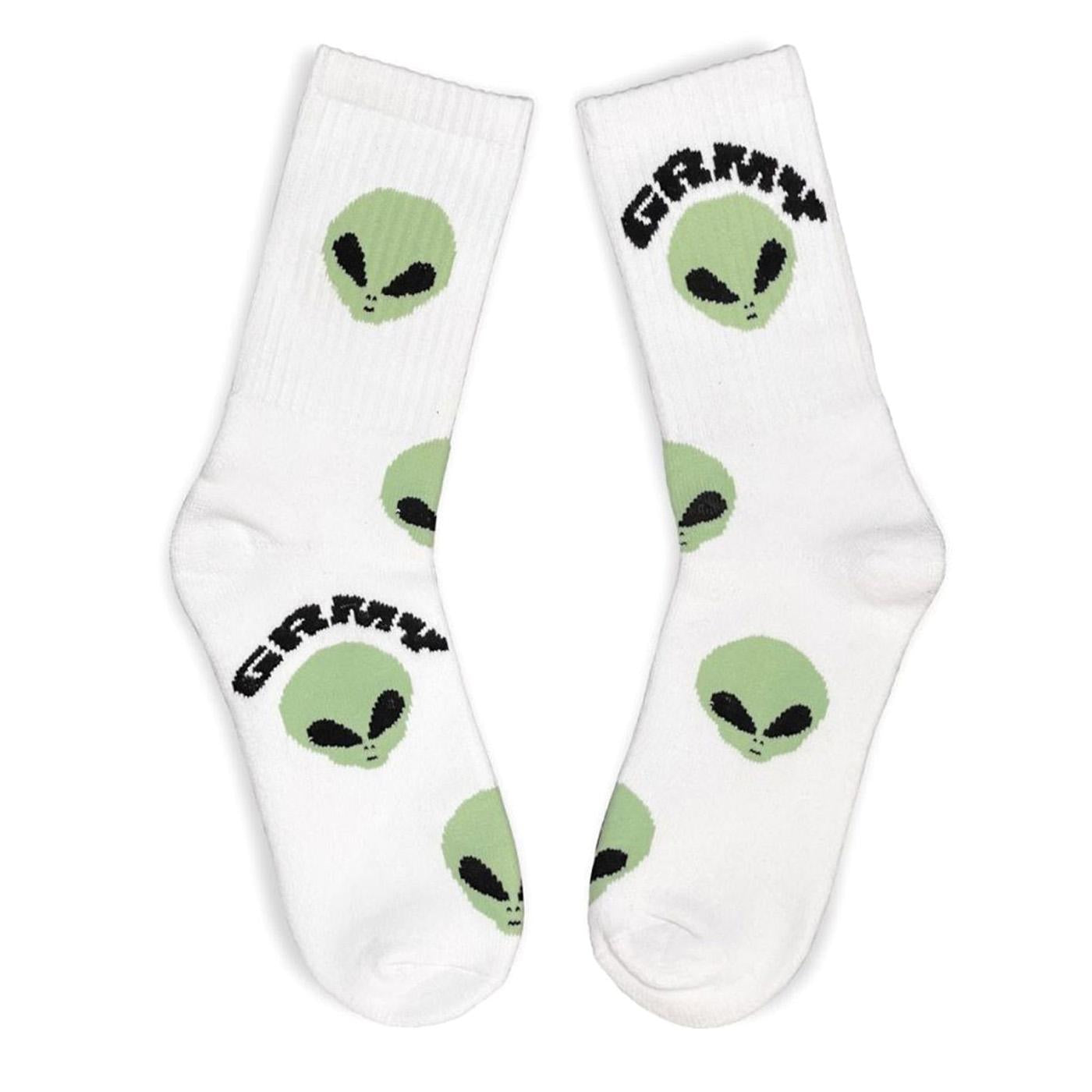 Ufollow Socks White - Calzini Bianchi GSO125-WHT  GRIMEY 