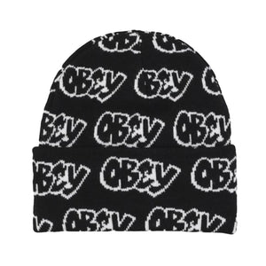 Good Times Beanie Black Multi - Berretto in Maglia Rasata Nero / Mulricolore 100030207 BKM OBEY 