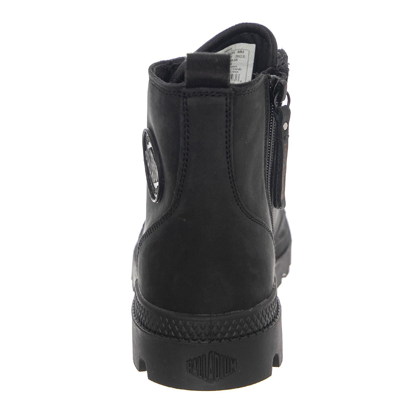 W' Pampa Hi Zip Black Shoes - Stivaletti alla Caviglia Uomo Neri PA-06442-008-M  PALLADIUM 