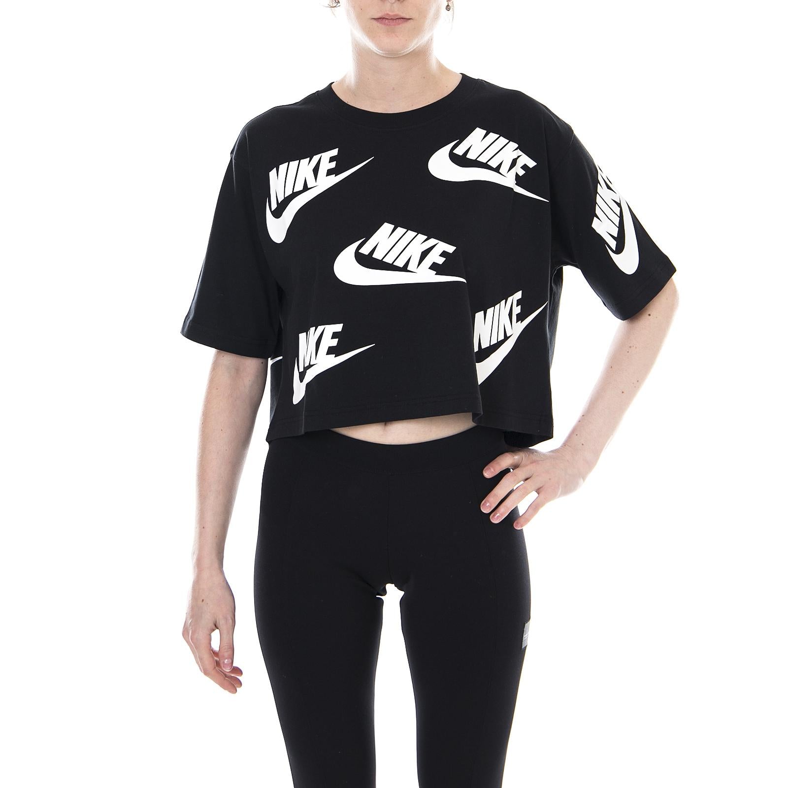 Women s Nike Sportswear Top BLACK/WHITE 105530_4  NIKE 