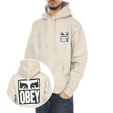 Obey Eyes Icon Hood Fleece -- Sudadera Hombre Moonstruck Beige  Hombre OBEY