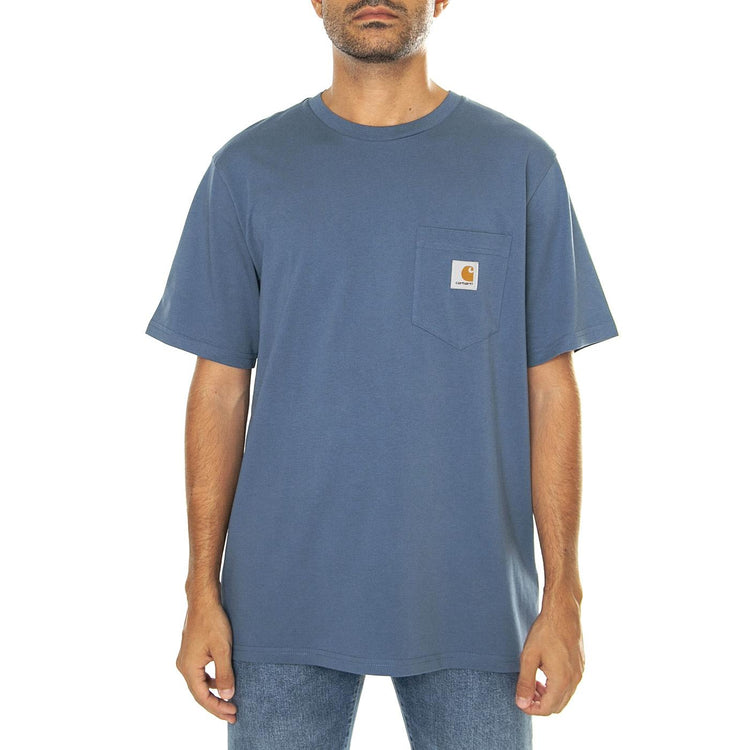 S/S Pocket T-Shirt Positano - Maglietta Girocollo Uomo Blu I030434.2BTXX  CARHARTT WIP 