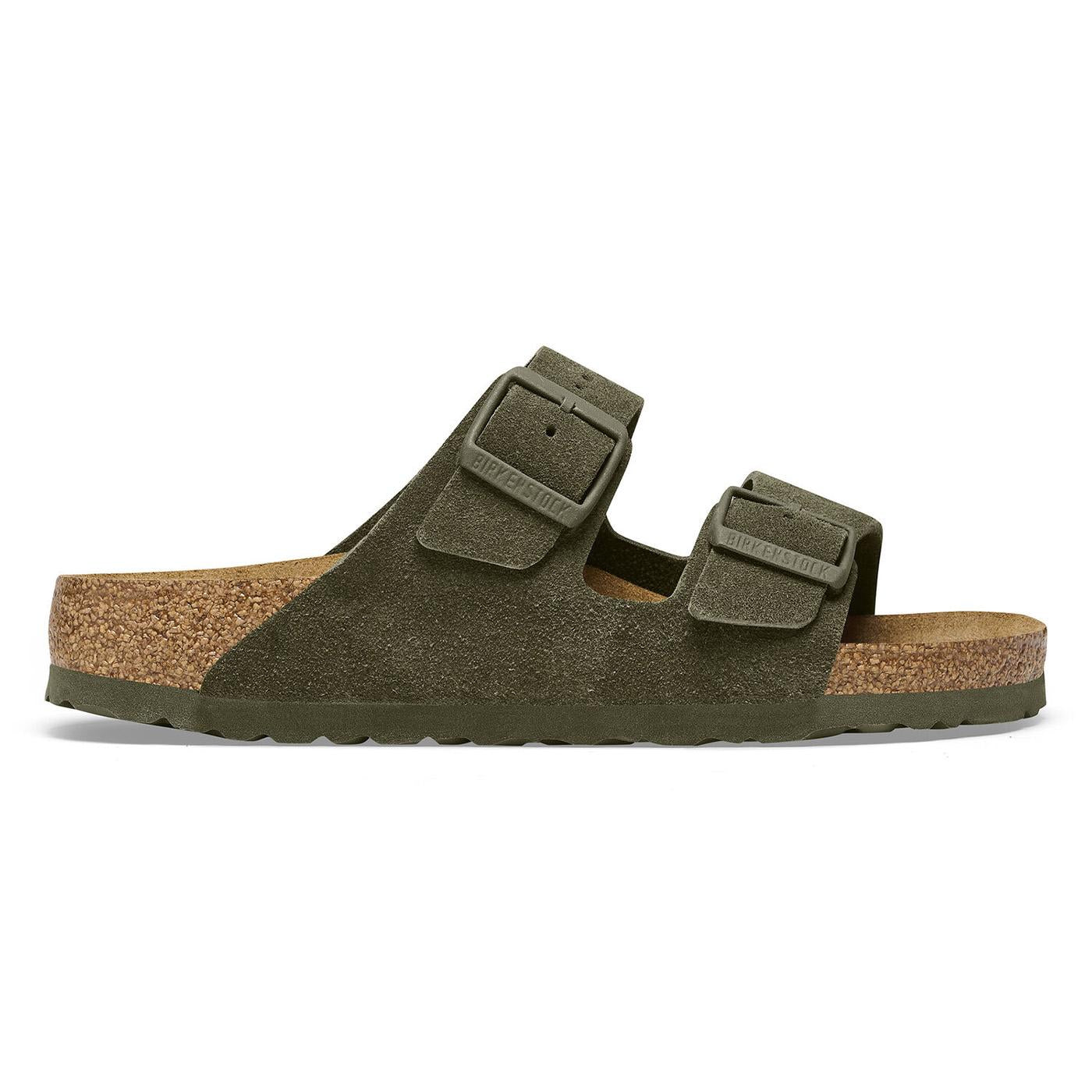 Arizona BS Thyme Suede Leather Sandals - Sandali Donna Verdi 1025720  BIRKENSTOCK 