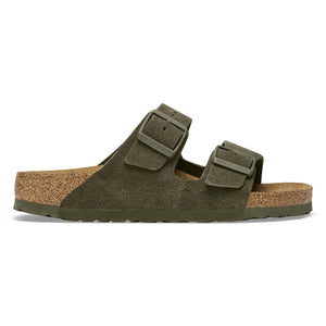 Arizona BS Thyme Suede Leather Sandals - Sandali Donna Verdi 1025720  BIRKENSTOCK 