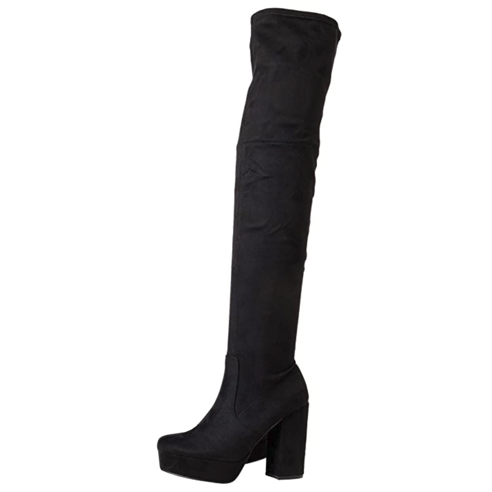 Womens Gotham Boots - Black - Stivali Alti Donna Neri GOTH01S1-BLK-FABR  STEVE MADDEN 