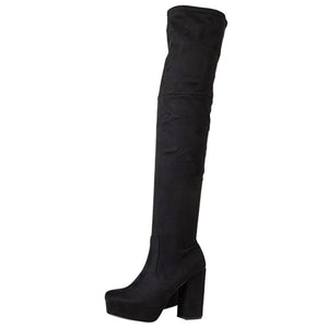 Womens Gotham Boots - Black - Stivali Alti Donna Neri GOTH01S1-BLK-FABR  STEVE MADDEN 