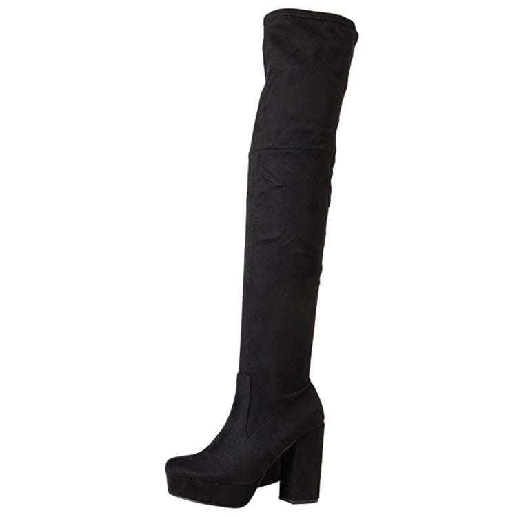 Womens Gotham Boots - Black - Stivali Alti Donna Neri GOTH01S1-BLK-FABR  STEVE MADDEN 