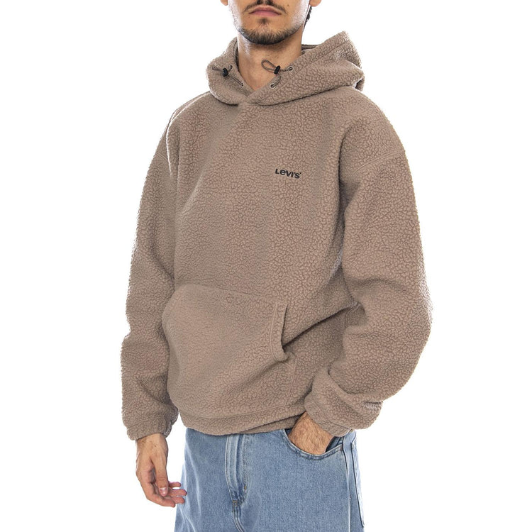 Cozy Up Hoodie Fungi Neutral - Felpa con Cappuccio Uomo Grigia A1034-0028  LEVIS 
