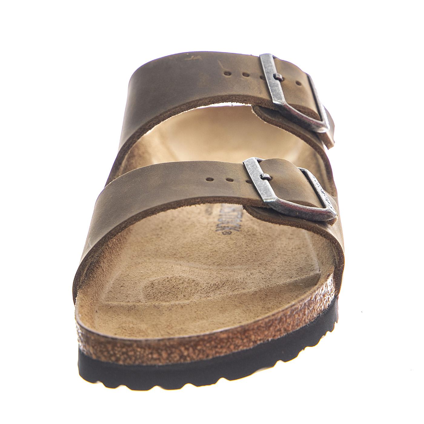 Arizona Bs Faded Khaki Oiled Leather - Sandali Uomo Verdi 1027039  BIRKENSTOCK 