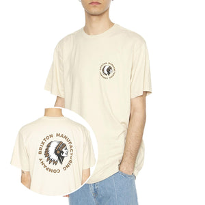 Ruval Stampa S/S STT - Maglietta Girocollo Uomo Beige 16551-CRBGD  BRIXTON 