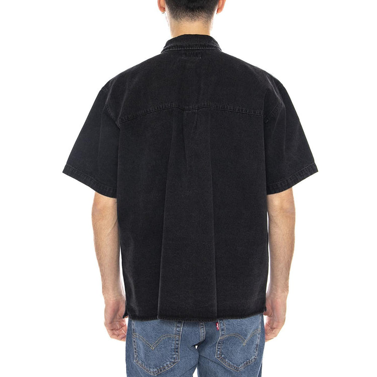 Bigwig Denim Shirt SS -- Camicia a Maniche Corte Uomo Nera 181210425 FBL OBEY 
