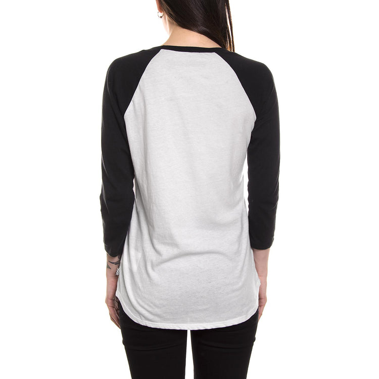 Wm Dugout - White/Black - Maglietta Girocollo Donna VA31UVYB2  VANS 